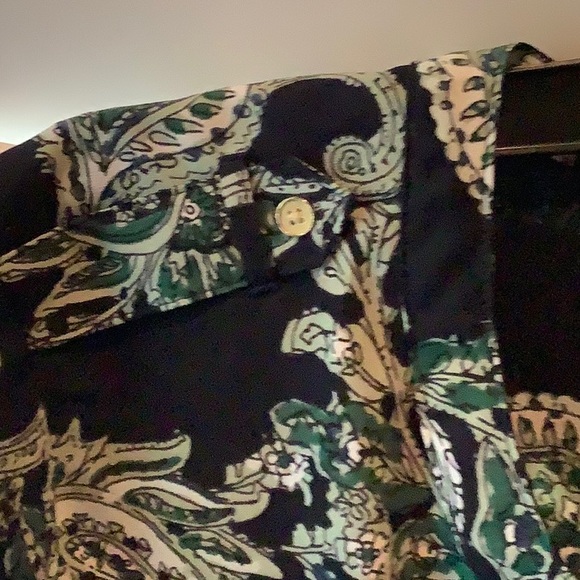 πΉRight blend of classy & Special Printed women dress buttons down size PM - Picture 6 of 13